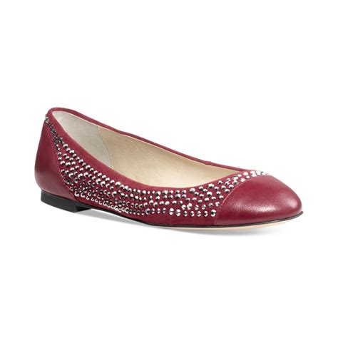 michael kors red ballet flats